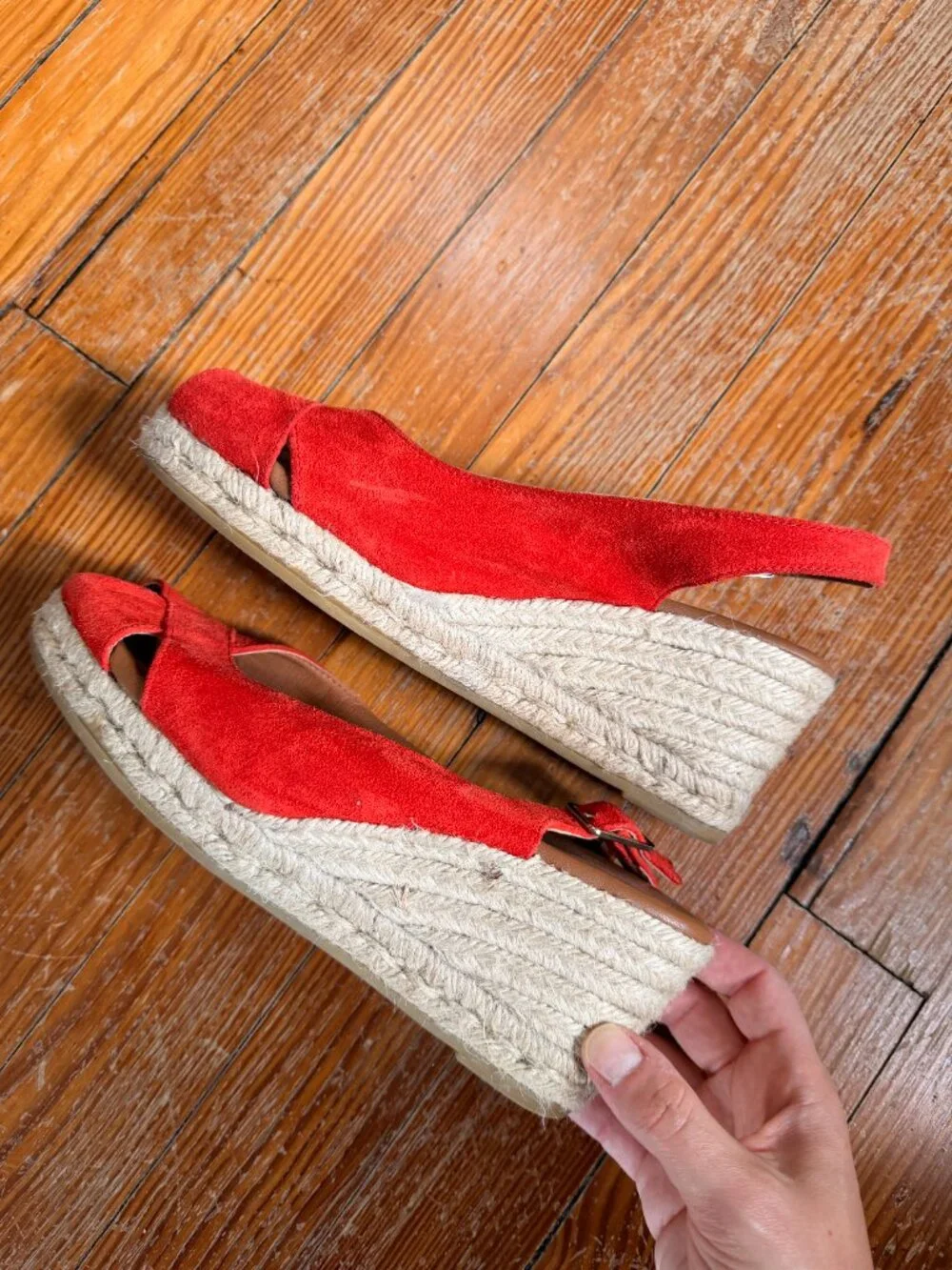 Red Espadrilles. Size 38.